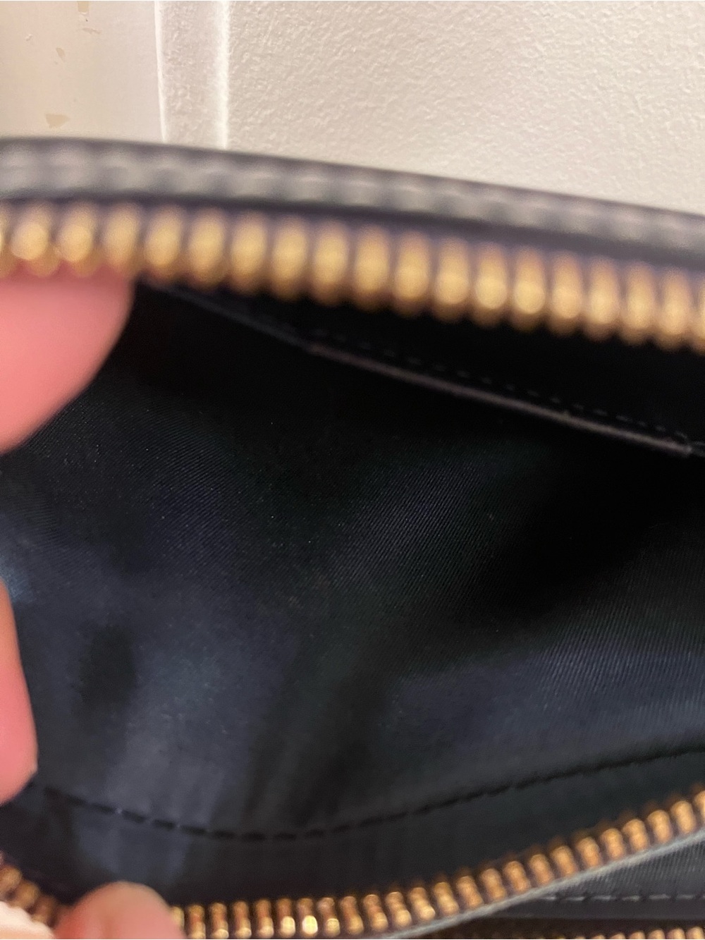 Tory Burch Mini Miller Denim Crossbody Bag Navy Leather Trim Logo Strap - Picture 11 of 12